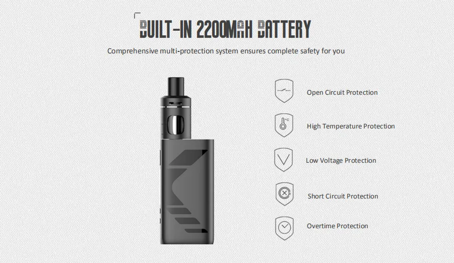 
2019 New Kangertech 60w Subox mini V2 built-in 2200mAh battery with top filling 2.0ml tank 