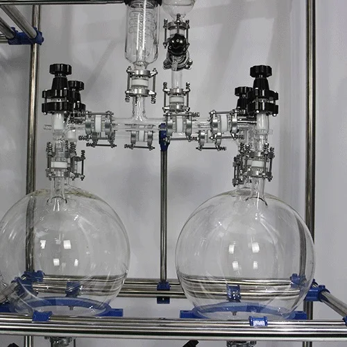 customized pilot plant using jacketed glass reactor 200 liters for solvent distillation