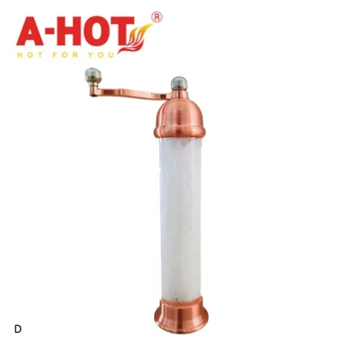 Hot Sale Acrylic Body Rose Gold Color Pepper Salt Grinder Mill