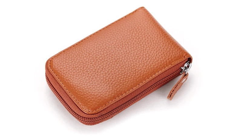 multi-function RFID blocking leather accordion zipper card holder wallet for women wholesale