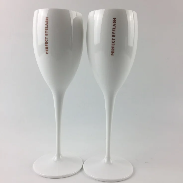 Unbreakable Customized Colored  plastic champagne flute for bar/clubs