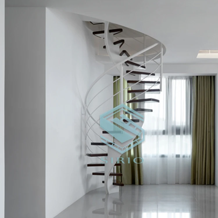 Дизайн дома твердой древесины стекла винтовая лестница Горячие Продажа Офиса винтовая лестница