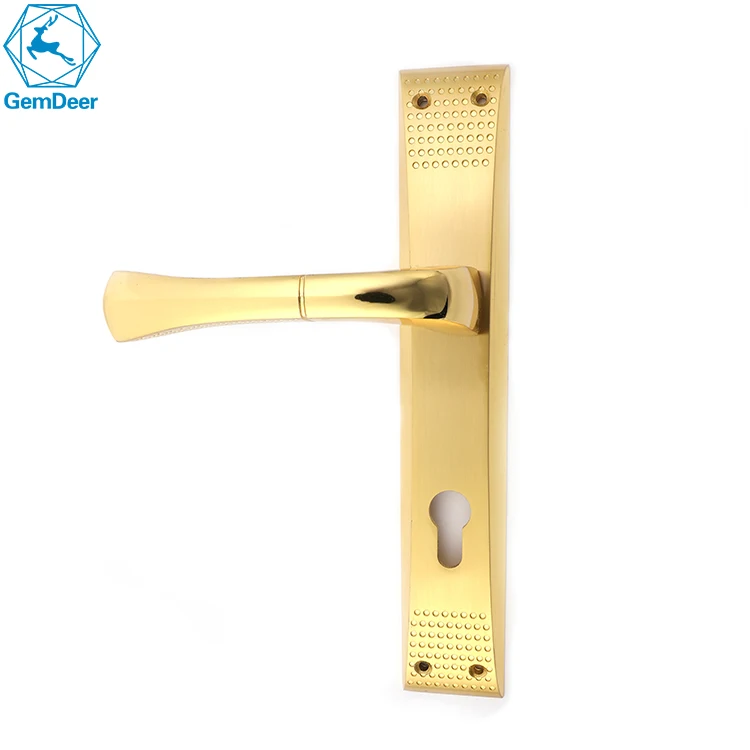 
hot sale new design high quality elegant design Iron golden color door handle lock 