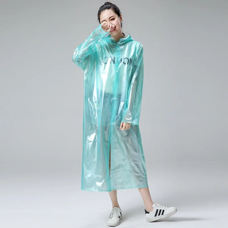 Wholesale Adult Practical Promotional 100% PVC Long Raincoats Women
