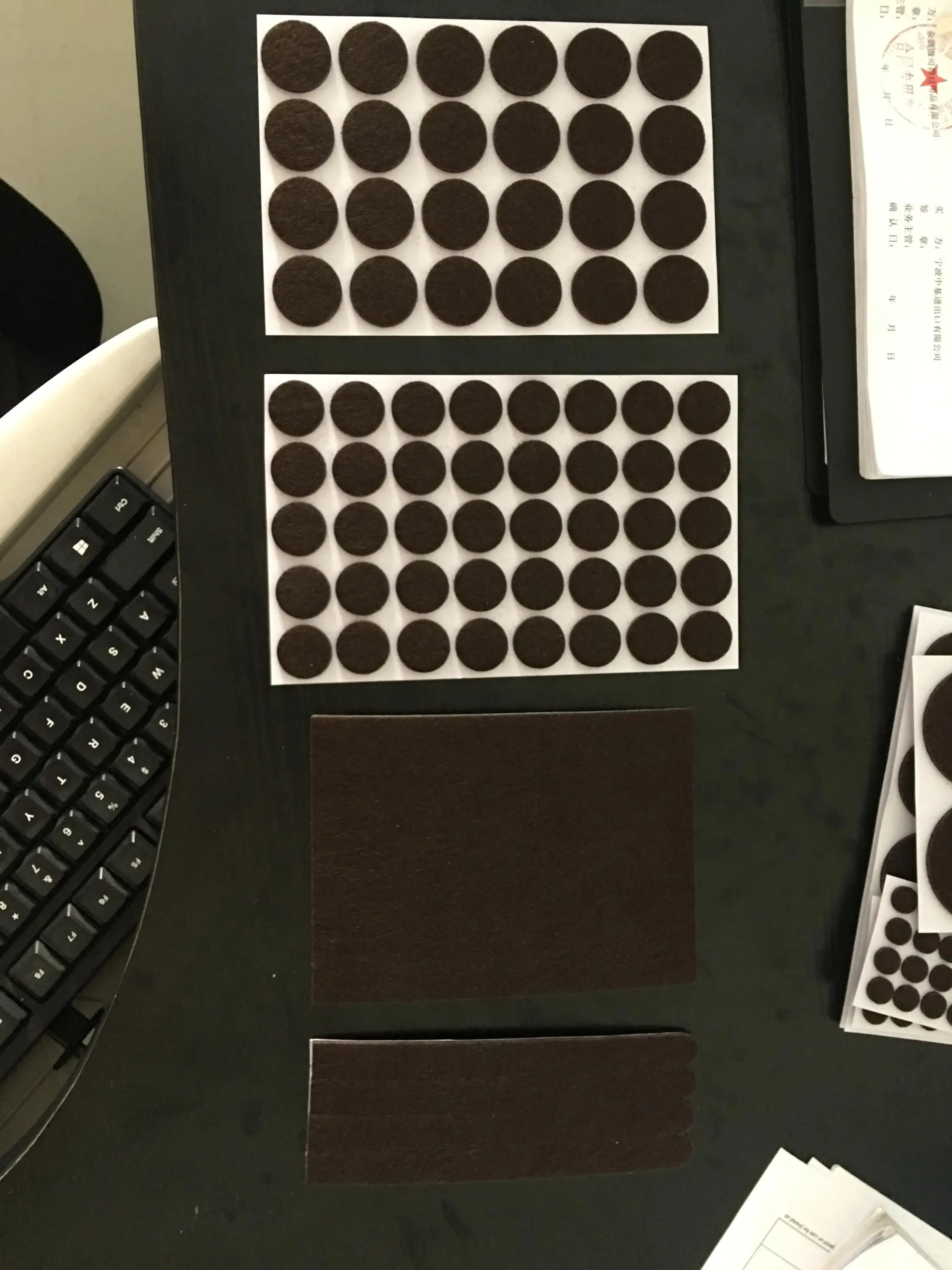 Custom Size Cheap Self Adhesive Wool Felt Pad Floor Scratch Protector Felt Pads