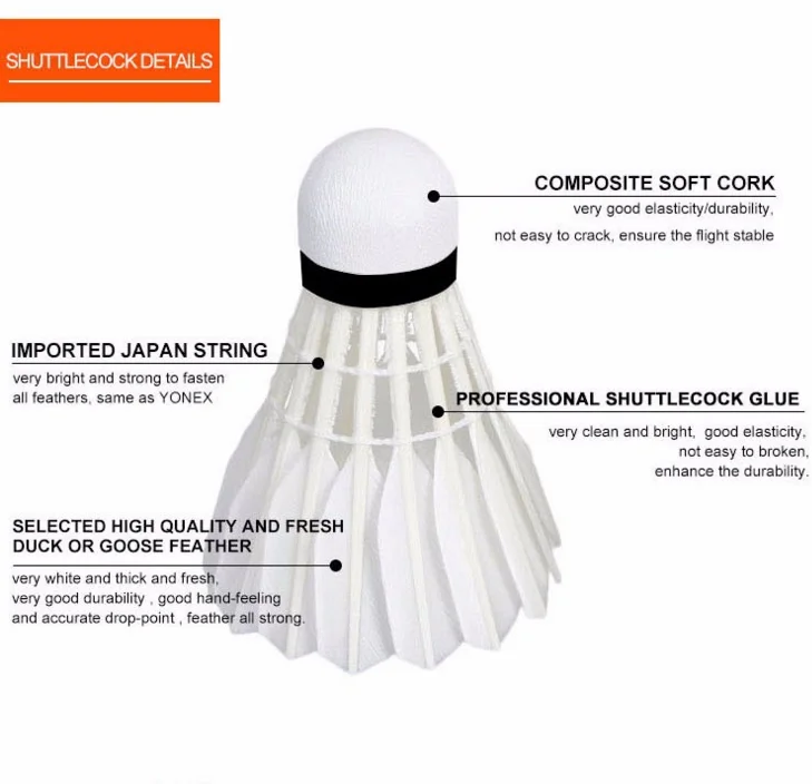badminton suttlecock/rsl shuttlecocks/durable shuttlecock