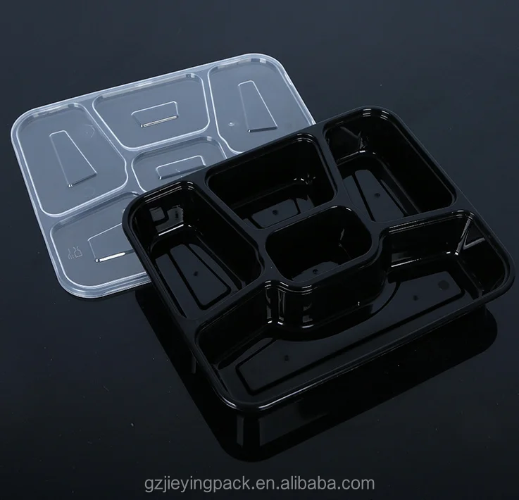 Manufacturer plastic disposable BPA FREE food packaging container / box / tray with dividers