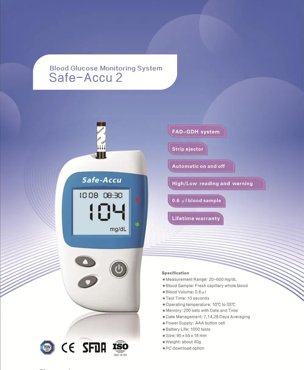 Factory price glucose meter code free glucometer gold supplier