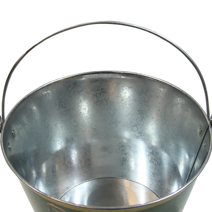 High Quality Outdoor Camping Hiking Garden Portable Hot Dipped Galvanized Metal Zinc Water Ice Bear Bucket