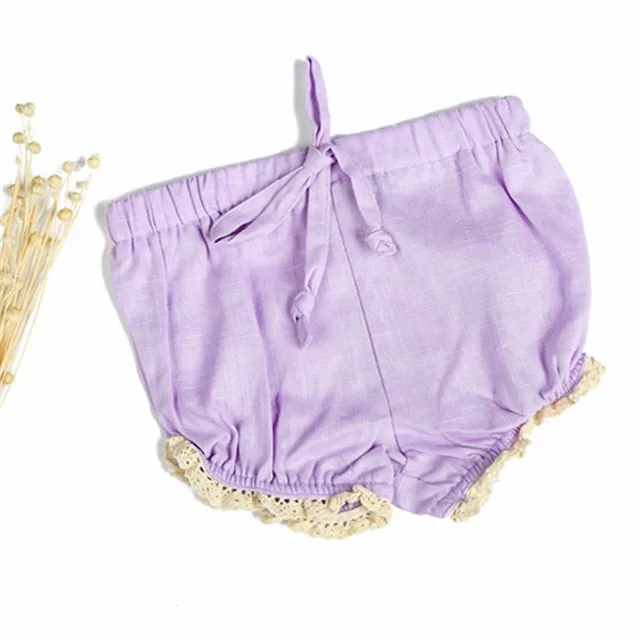 
High quality Baby bloomers wholesale children boutique clothes ruffle baby with lace bloomer 