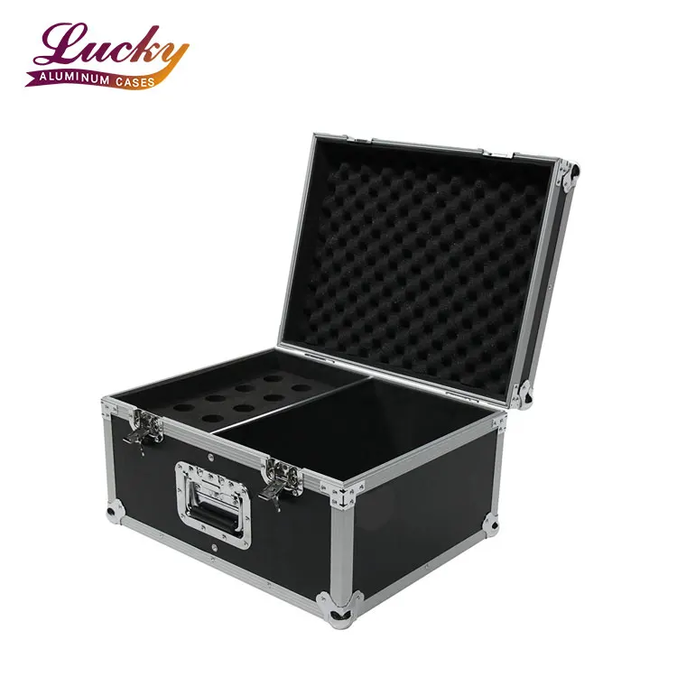 12 Microphone Flight Case Hold 6 or 12 Mics Custom Case for Mics or Extra Cables and Accessories