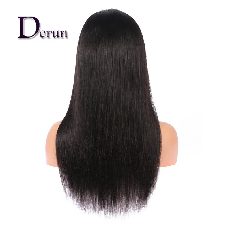 Factory Wholesale peruvian malaysian indian brazilian remy human hair full lace wig with baby hair