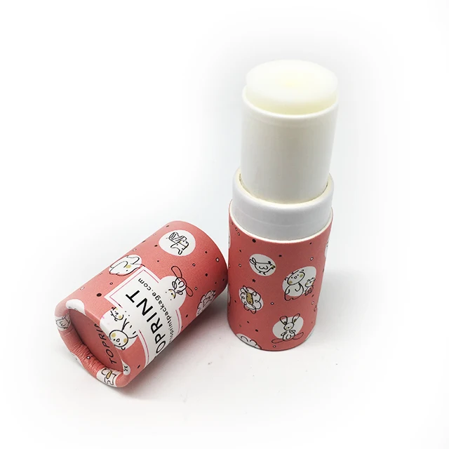 
Supplier customized cartoon design cosmetic paper cardboard packaging tube for solid perfume/lipstick/deodorant 
