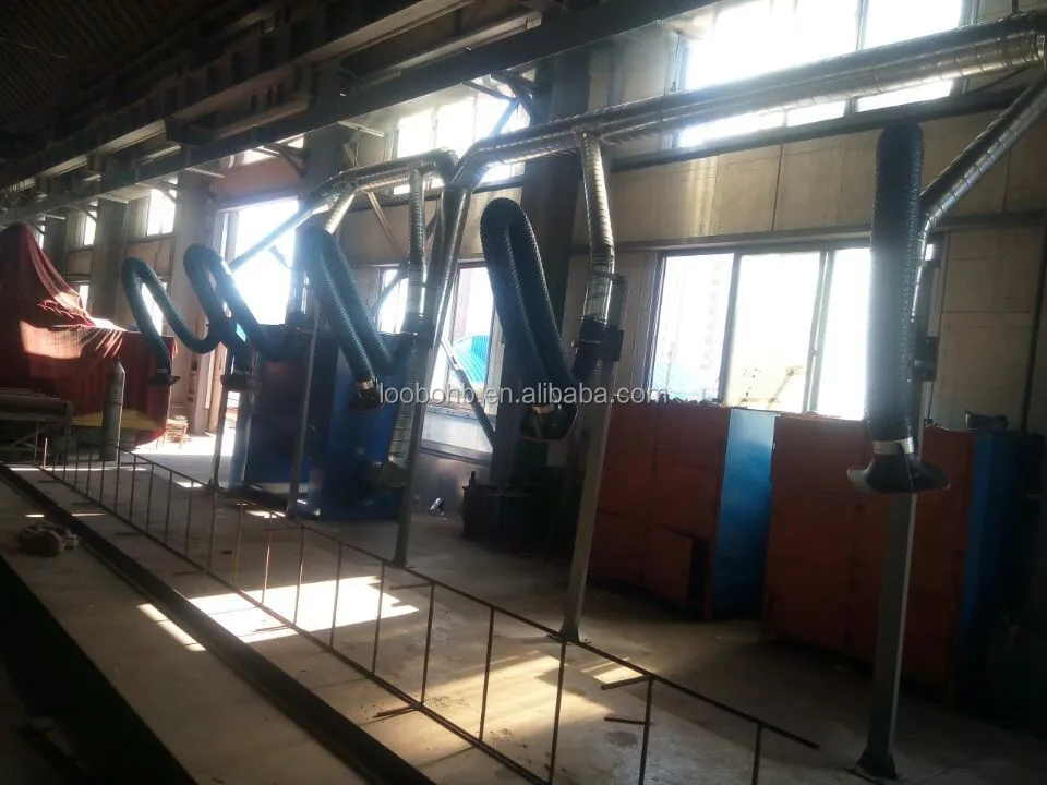 LOOBO universal flexible fume extraction hood Arm/welding fume extractor arm/smoke suction extraction duct
