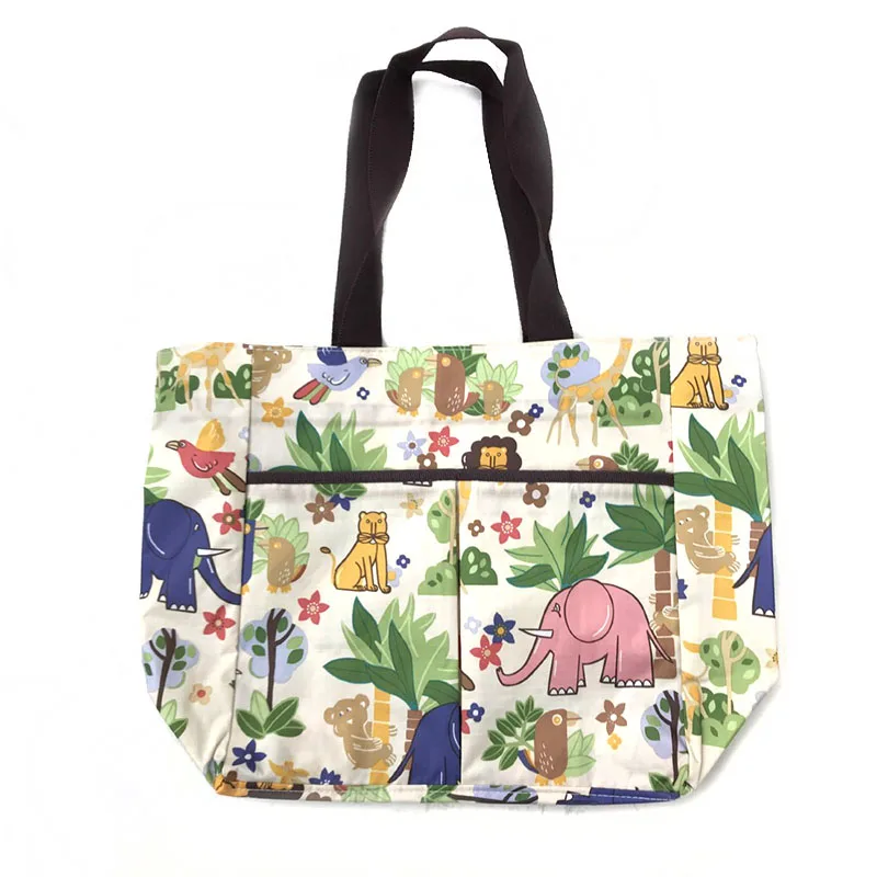 2024 wholesale waterproof reusable grocery shopping bag handle foldable tote bag