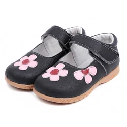 Red flora genuine leather mary jane princess baby  girl casual shoes for spring autumn