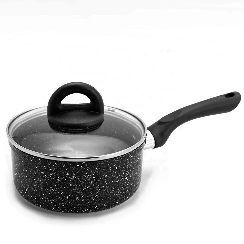 New Arrival Non stick Aluminum Pots and Pans Set 11Pcs Aluminum Marble Coating Cookware Set with soft touch handle