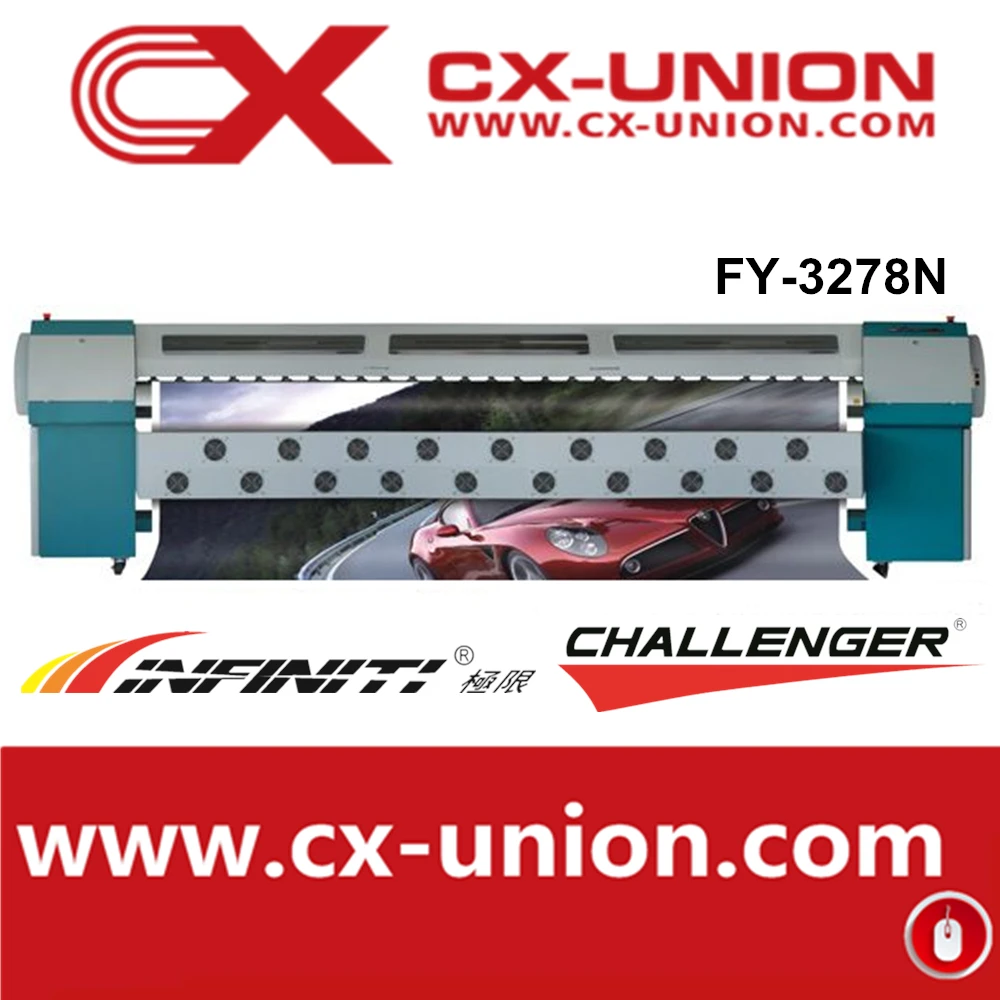 fy union Challenger/Infiniti FY-3278N pana flex digital eco solvent photo industrial printing machine