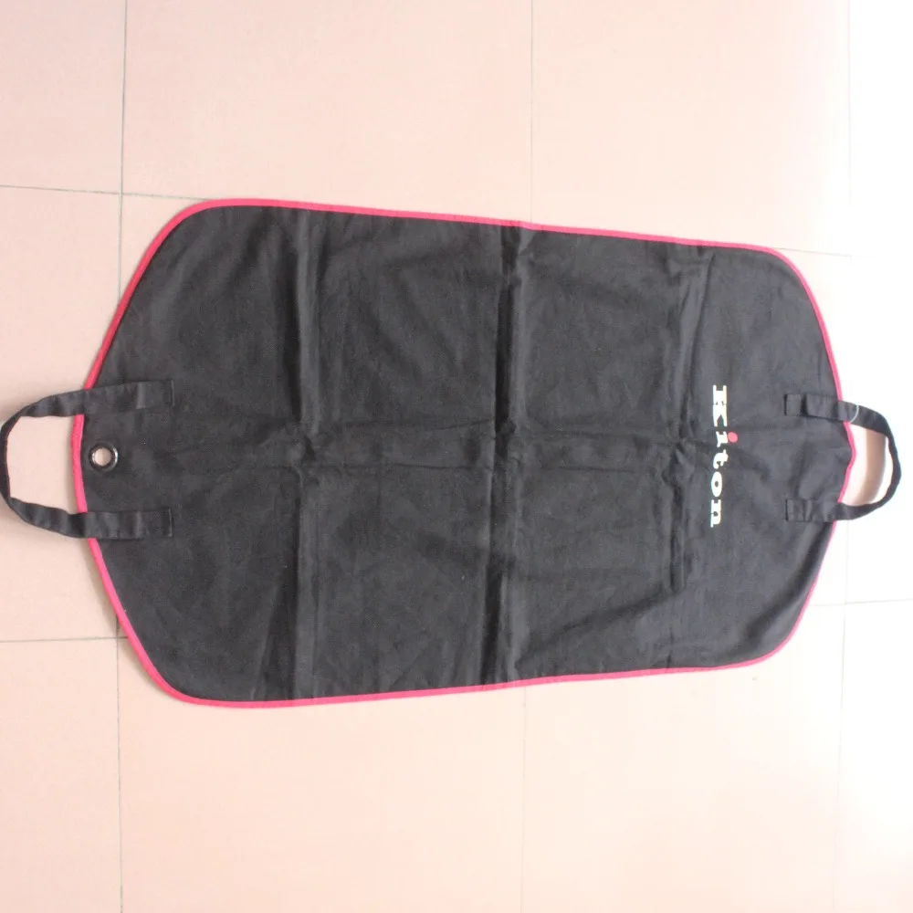 Hot-sell custom 42 inches Black breathable cotton hanging suit bag for men suit and closet