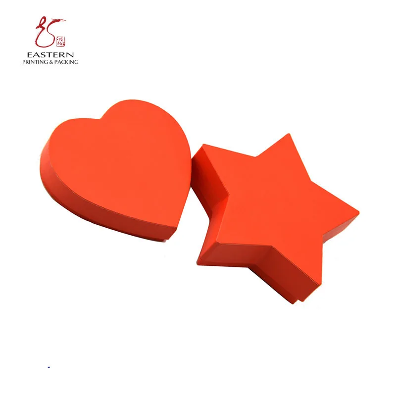 Индивидуальная печать логотипа картонная бумажная упаковочная крышка в форме звезды подарочная коробка