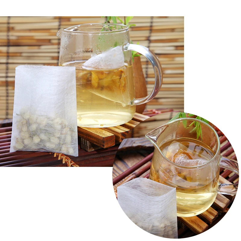 corn fiber tea bag Biodegradable Empty Pyramid Tea Bags heat-sealed mesh With Heat Seal Filter Bag