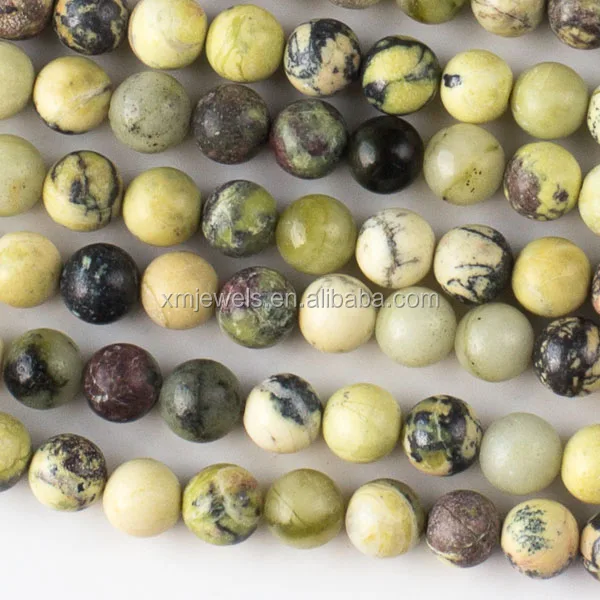 
Wholesale natural yellow turquoise howlite round beads 