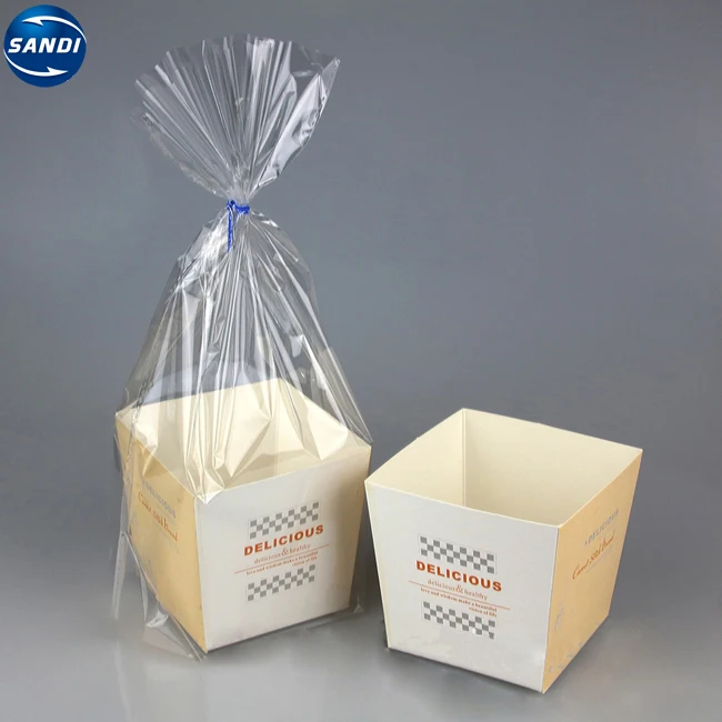 Disposable paper lunch food packaging box