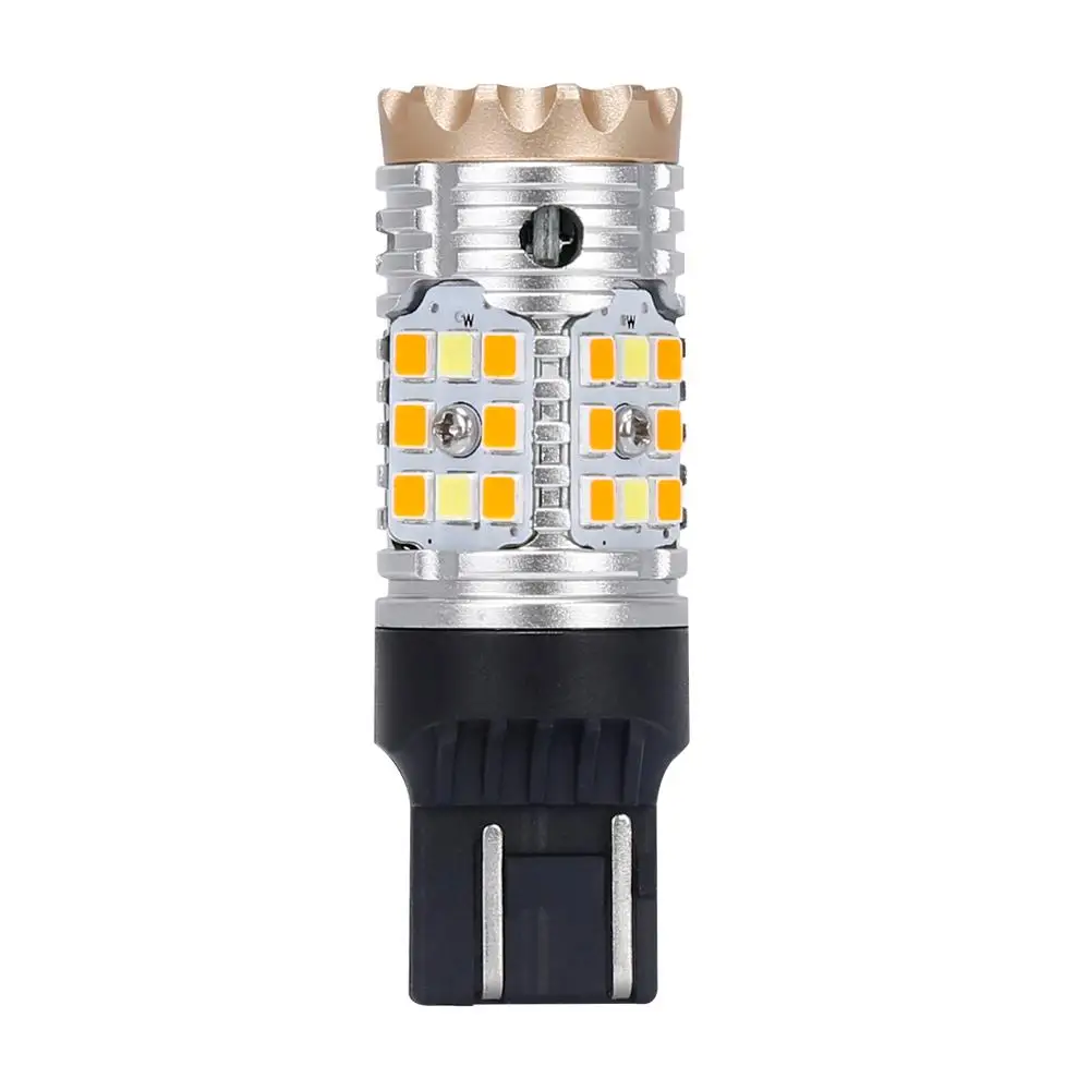 
7443 T20 Amber White LED Daytime Running Light LED Light Bulb Turn Signal Light 
