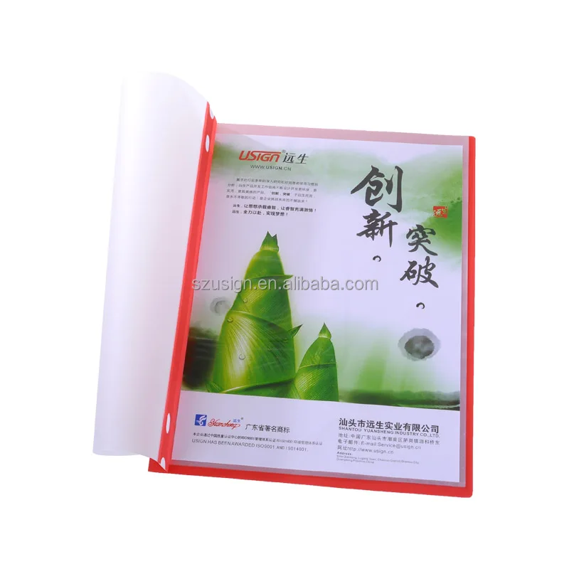 
US-10L Office Plastic A4 11 Holes Clear Book 10 pockets 