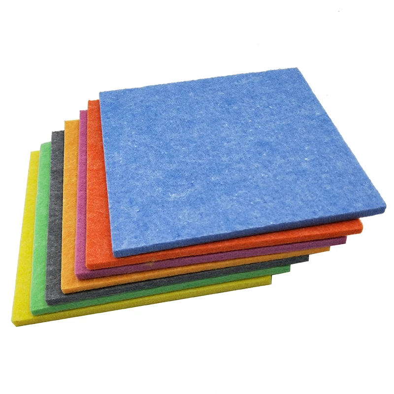 Colored Fireproof polyester fiber acoustic wall board sound proof panels for cinema