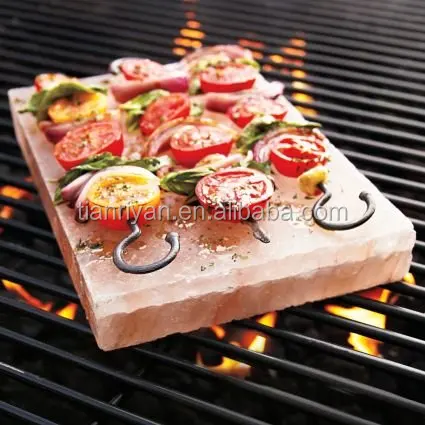  Новое поступление Гималайская соляная пластина с держателем из нержавеющей стали плита