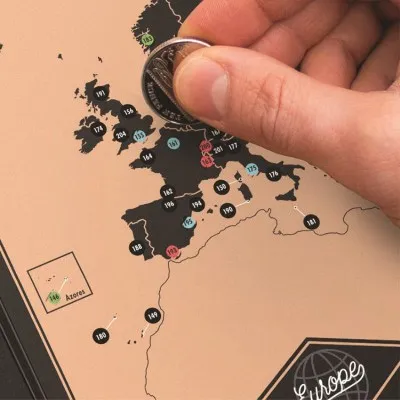 Travel Log Scratch off  world  Map  A travel journal for travelers