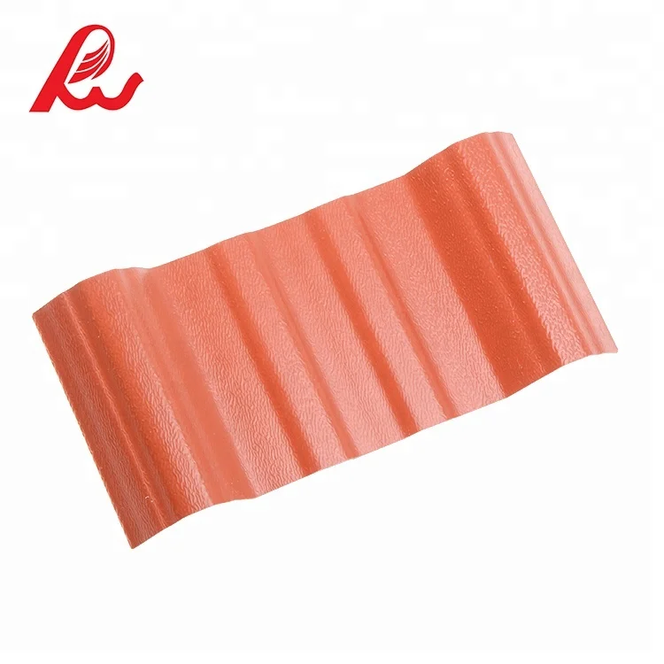 Plastic corrugated roofing shingles / ASA PVC roof tile