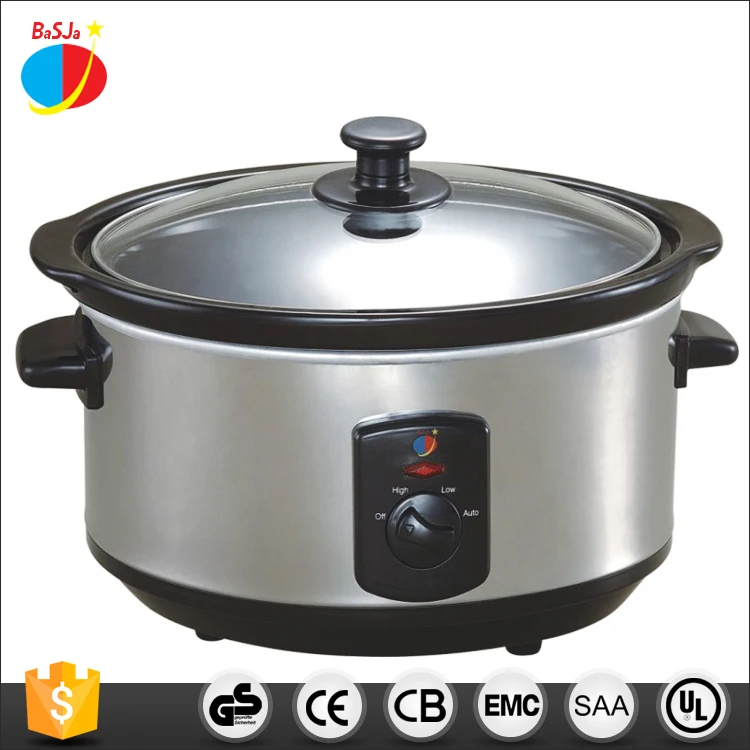 Kitchen appliance 320W 7.5QT oval stainless steel crock pot electric slow cooker 1.5L 3.5L 5L