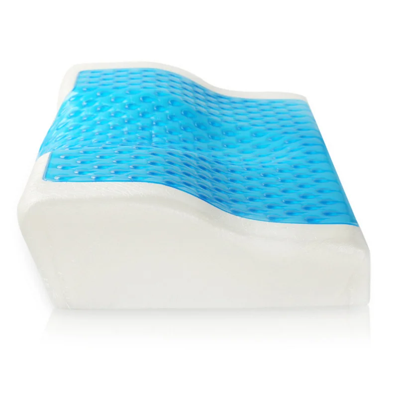 
Summer cooling couch cushion blue gel memory foam pillow 