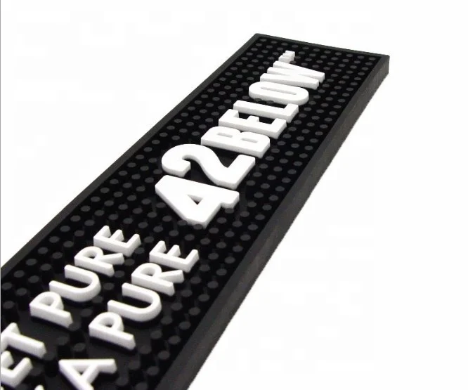 Customer rubber bar drip mat bar runner mat bar mats runner with logo