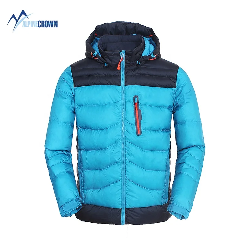 Китайский производитель, заводская цена, индивидуальный дизайн, хорошее качество, Военная спецификация, легкий утиный гусиный пух, пуховик для мужчин