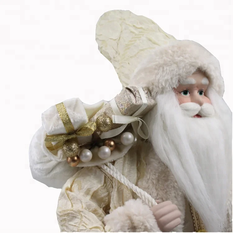 Рождественская игрушка по индивидуальному заказу, тканевая набивная плюшевая Статуэтка Санта-Клауса, Рождественское украшение