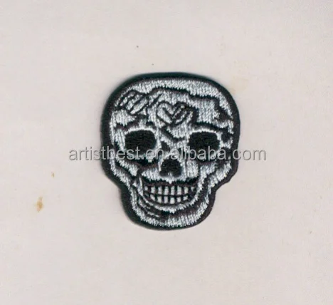 Custom Made Skull Heat Seal T-shirt Emblems Bags patch shoes patch iron on sew on patch for clothing