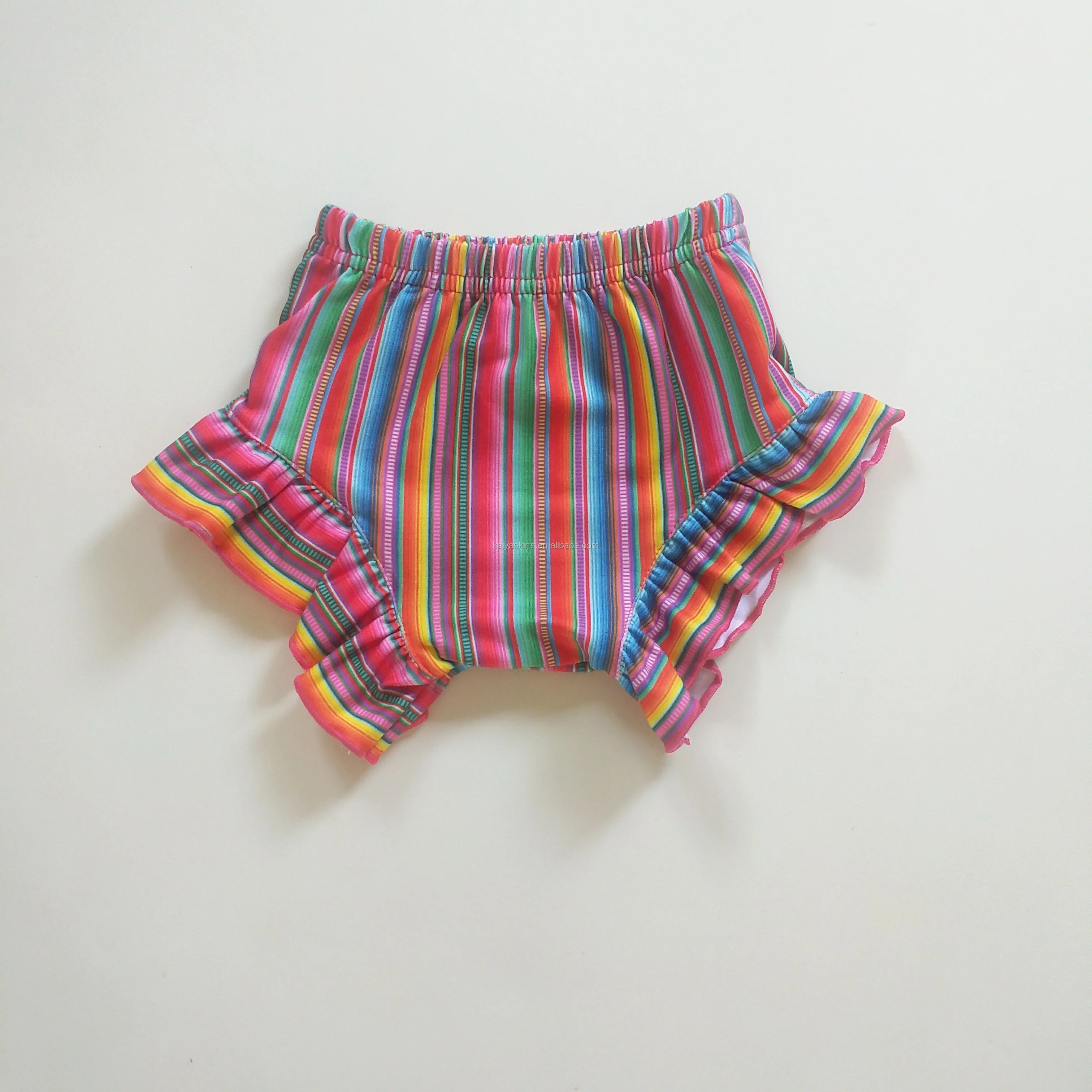 OEM Wholesale Multiple Colors Shorts Baby Ruffle Bummies Girls Clothing Set