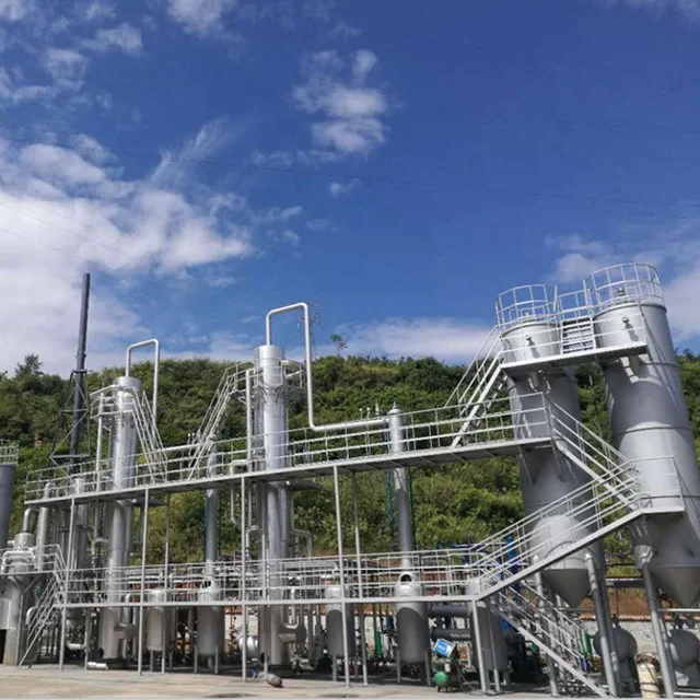 
3-20Tons/day Hot sales used engine oil refinery plant of thin film evaporator 