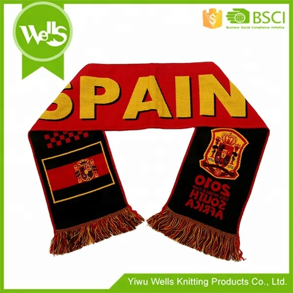 Personalized Custom Fashion Acrylic Knitted Sports Soccer Fans Scarf