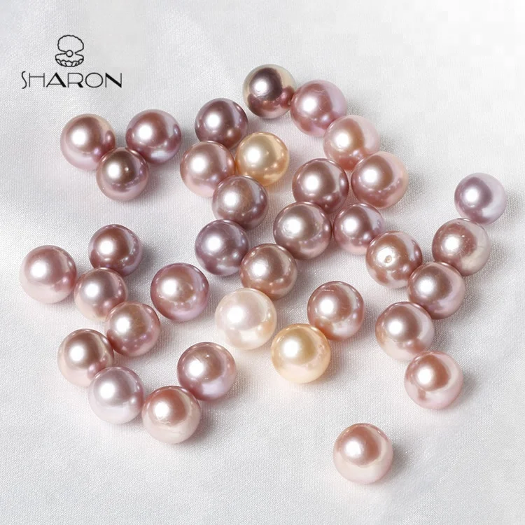 Bulk Wholesale 10-12mm High Luster Cultured Freshwater Round A Pink Lavender Edison Pearls