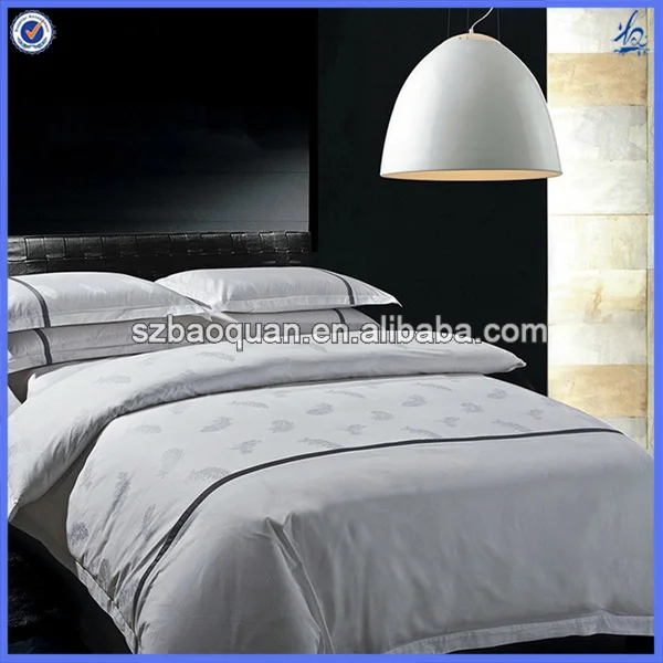 wholesale custom 100% cotton 5 star luxury hotel bed linen set