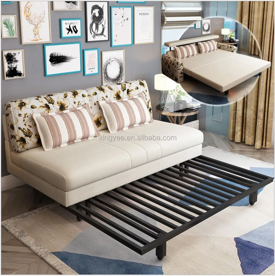 
Sofa Cum Bed Living room Furniture Fabric beds sofa transformer single seat folding sofa bed 
