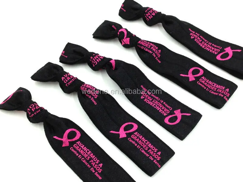 Custom Print Fold Over Elastic Hair Band Ponytail Holder Girls Hair Tie Bracelet