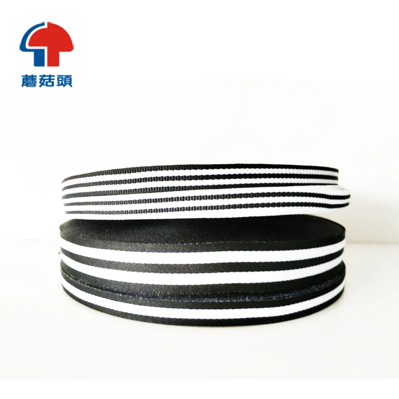 Hot sale black red white fabric nylon webbing polyester stripe ribbon
