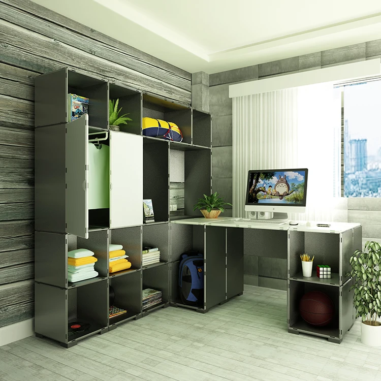 
New ABS wholesale DIY assemble large plastic storage cabinet wardrobe with door 