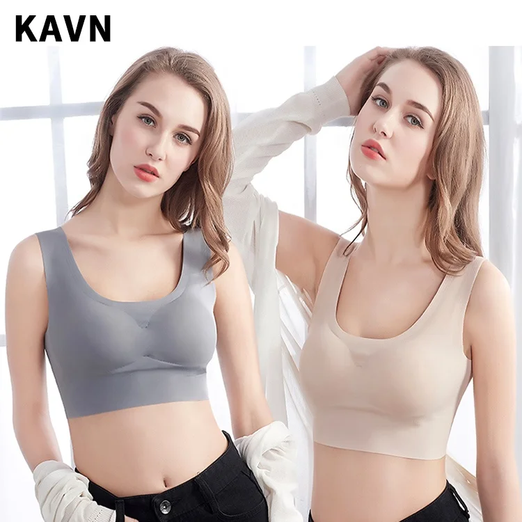 china 3 Colors 5 Sizes Stock Ladies Sexy Seamless Bra Leisure Comfortable No Rims Body Shaping Yoga Sleeping Ahh Bra