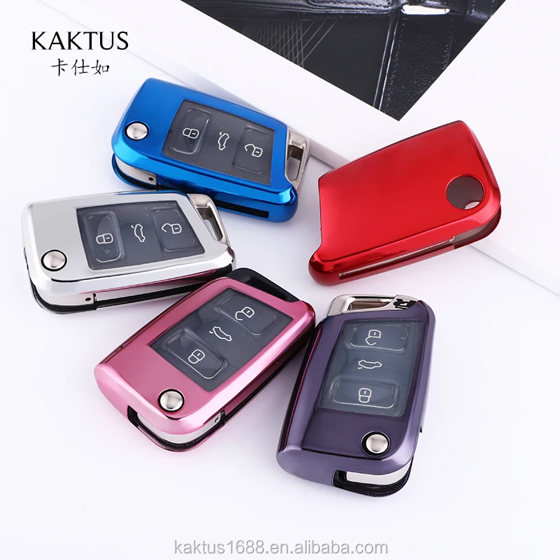 For volkswagen Golf 7 Lamando Superb Teramont Tiguan L Touran LAVIDA PLUS Car Key Case TPU protect Cover Carkey shell